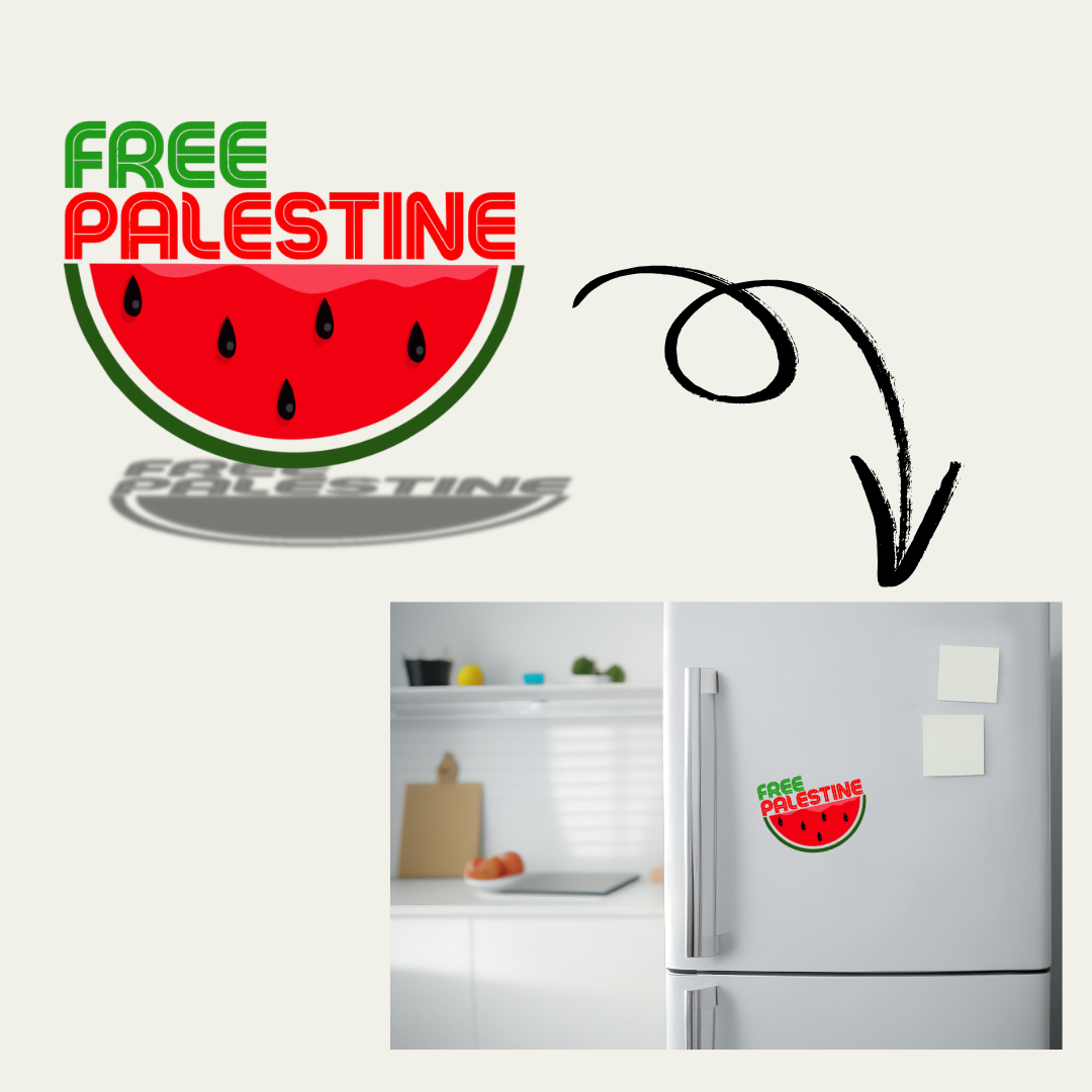 Free Palestine Watermelon Magnet