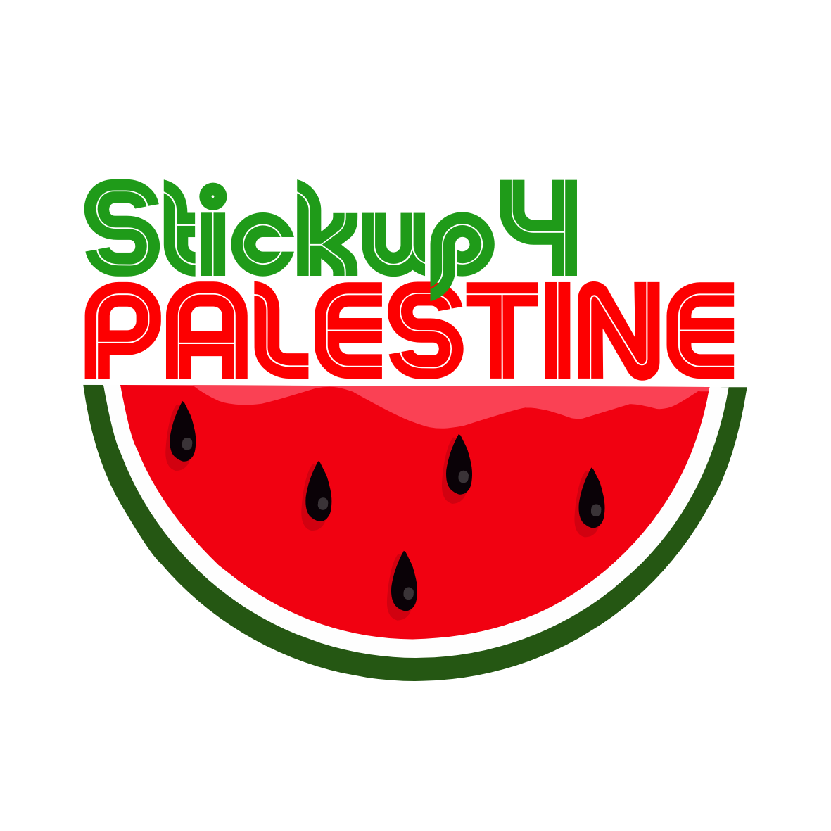 Sitckup4Palestine Logo Stickers